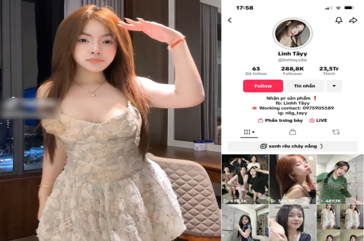 Clip nóng bỏng của nàng Linh Tây và bạn trai mới